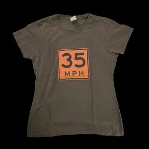 Graphic Tee with 35 MPH Sign